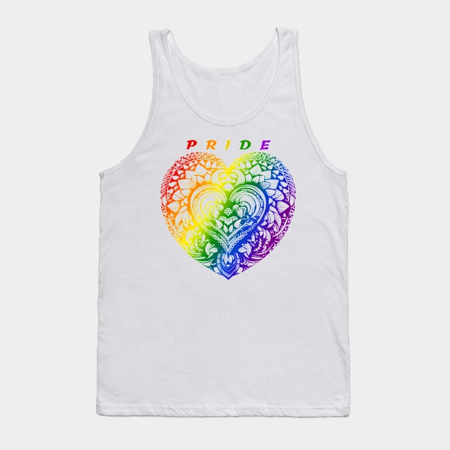 Pride Rainbow Heart Tank Top by Pine Hill Goods